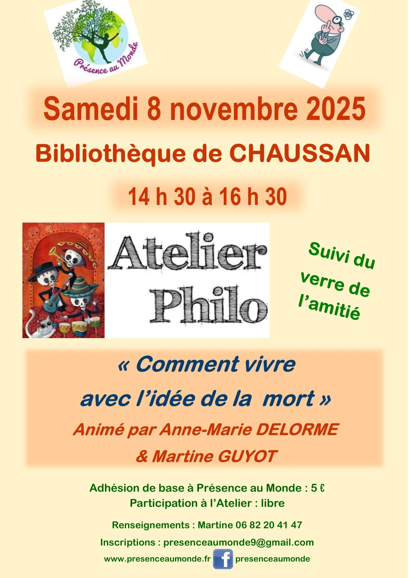 Affiche ateliers philo 8 novembre 2025