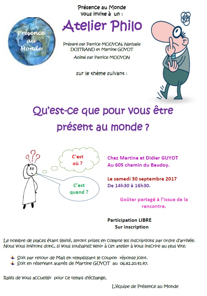 Atelier philo du 30 septembre 2